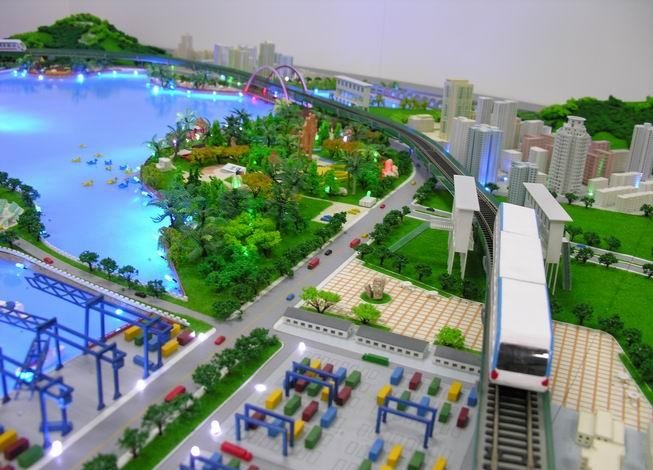 青州市港口沙盘